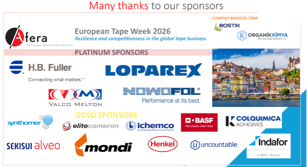 Waardering voor de bedrijven die European Tape Week 2026 ondersteunen.